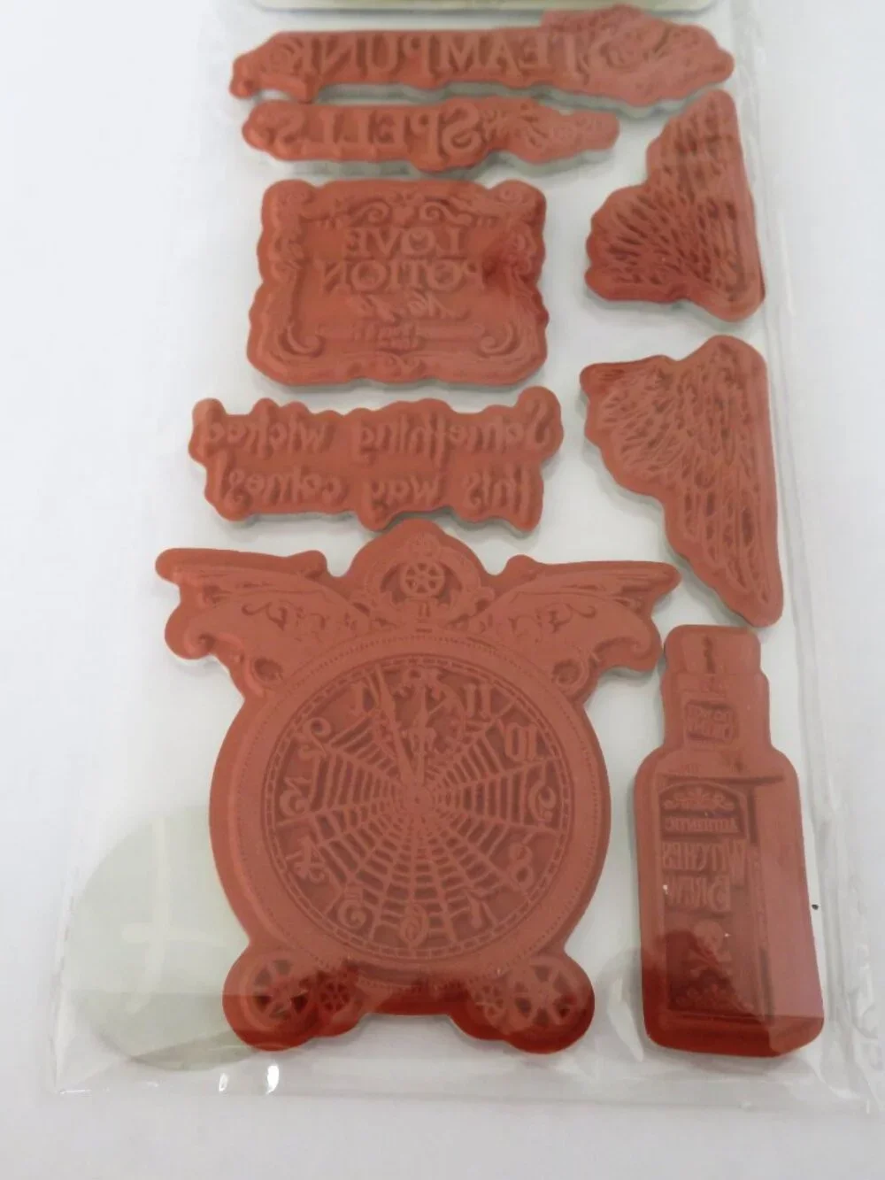 Graphic 45 Steampunk Spells Cling Stamps Set 1 Cling Stamps Halloween Magic Set